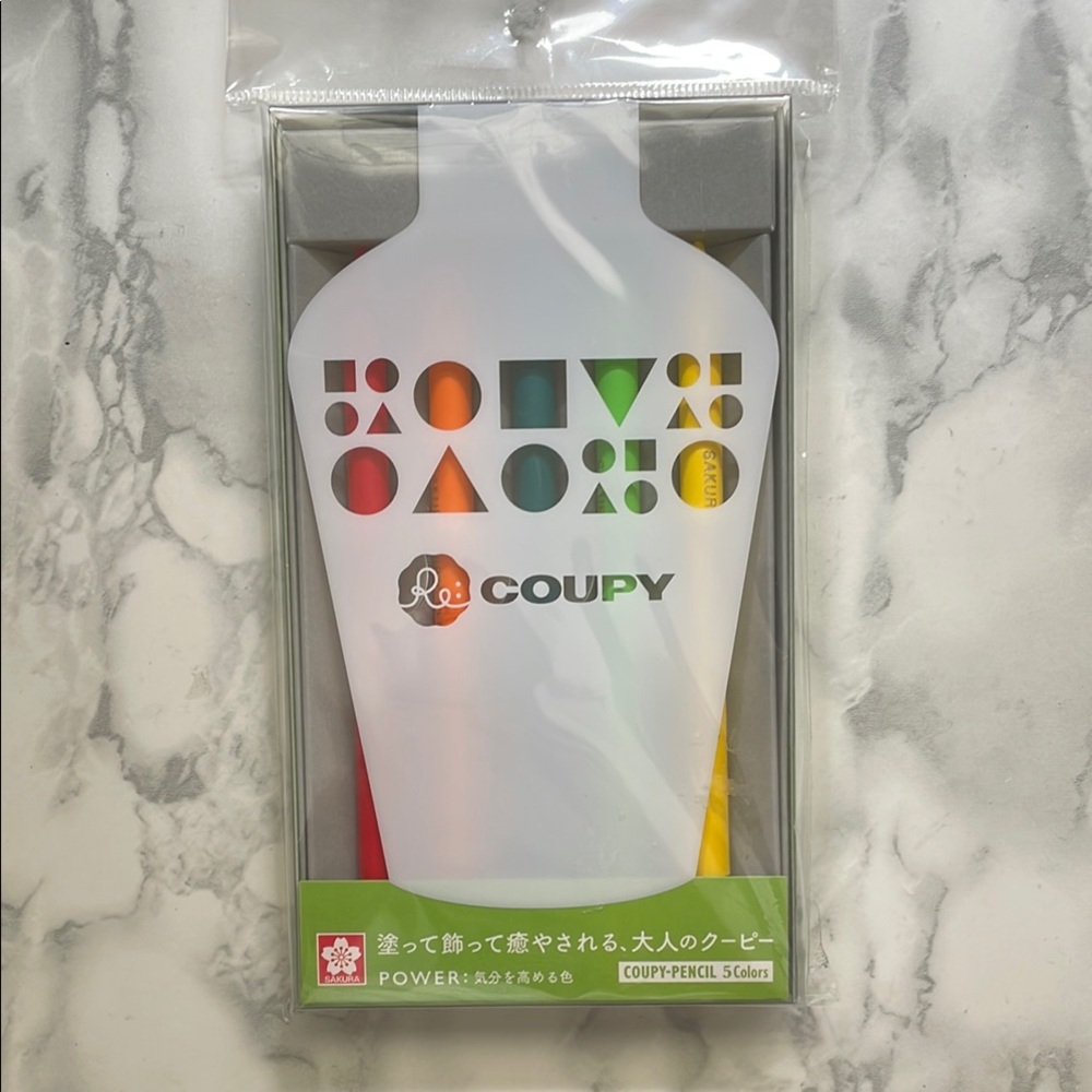 COUPY Crayons 5 Color Set / SAKURA - Power set